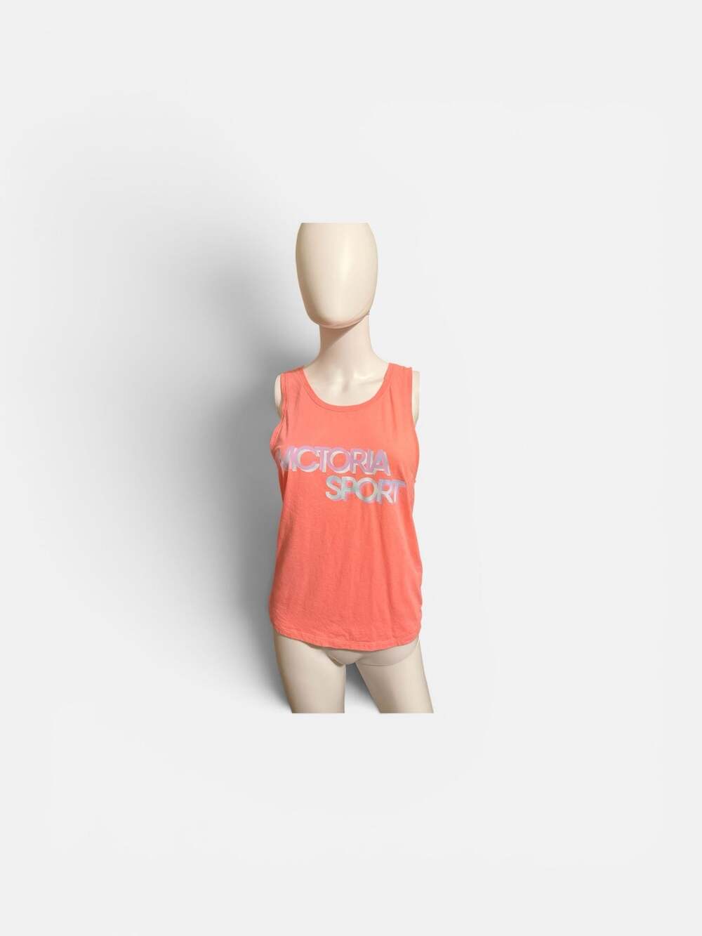 Victoria Sport Women's Orange Logo Open-Back Tie-Front Tank Top